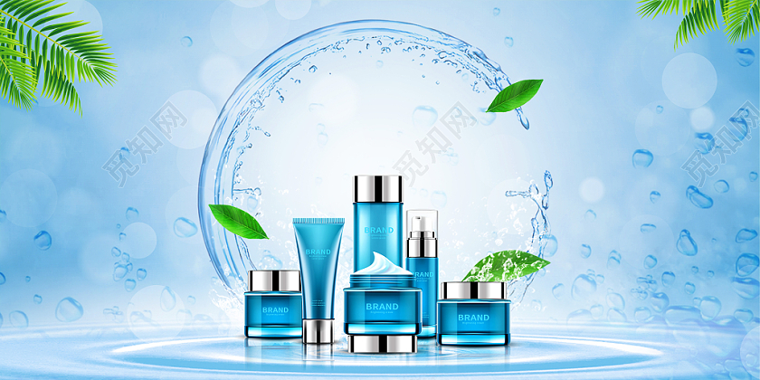 簡約風(fēng)尚 白色系小黑瓶美妝護(hù)膚品的藝術(shù)海報(bào)表征